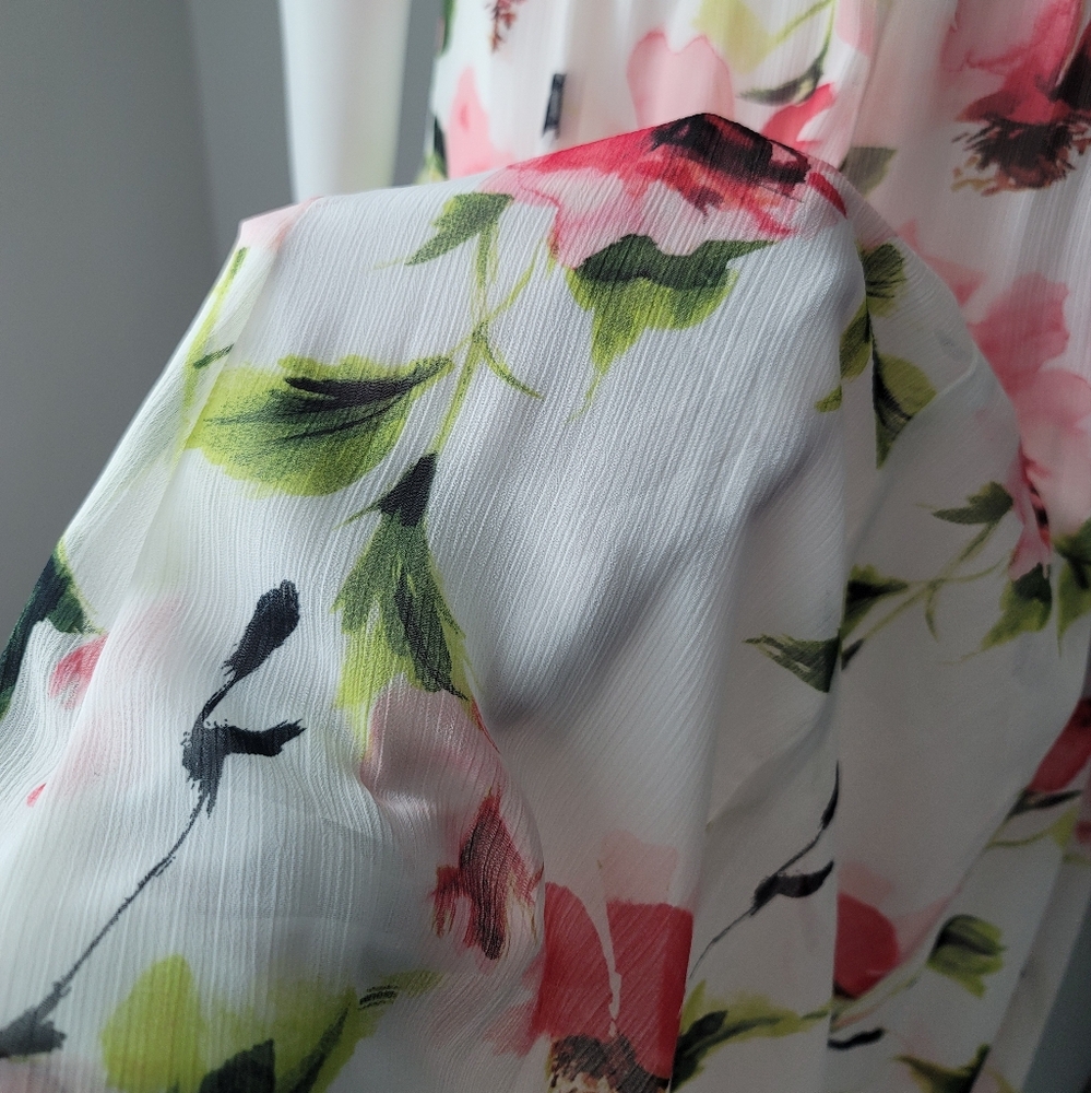 NWT Tommy Hilfiger Floral Chiffon Dress Sz 2 - Picture 14 of 15